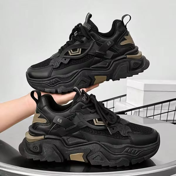 Multi Functional Thick Soled Women's Casual Sports Shoes, Breathable Mesh Upper And Durable PU/Rubber Sole, Lace Up Casual Sports Shoes With Blue Decoration, Very Suitable For Casual Wear, Versatile Shoe Accessories